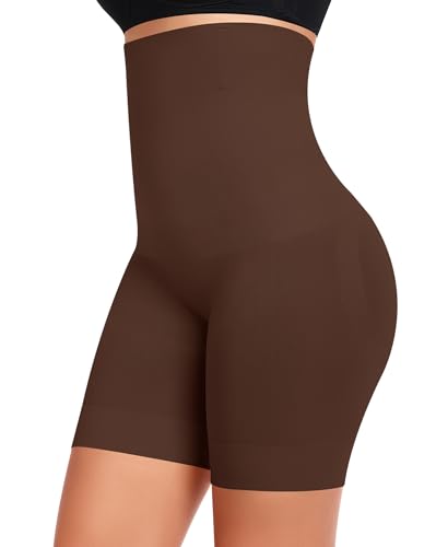 Werkiss Shapewear Damen Bauchweg Unterhose Hohe Taille Shapewear Miederhose Figurenformend Miederpant Bauchkontrolle Unterwäsche Leggings Body Shaper(Kaffee, M) von Werkiss