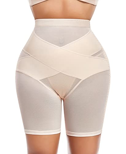 Werkiss Shapewear Shorts für Frauen Bauchkontrolle Höschen Shaping Shorts Slimmer Unterwäsche, #2 Beige-Kreuz, 50 von Werkiss