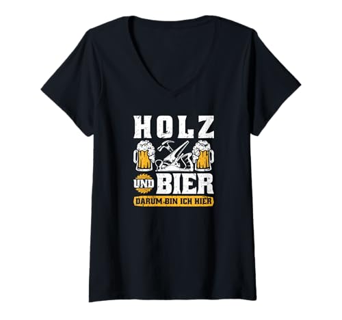 Damen Holz und Bier Schreiner Tischler T-Shirt mit V-Ausschnitt Damen Holz und Bier Schreiner Tischler T-Shirt mit V-Ausschnitt von Werkstatt Schreiner T-shirts Männer