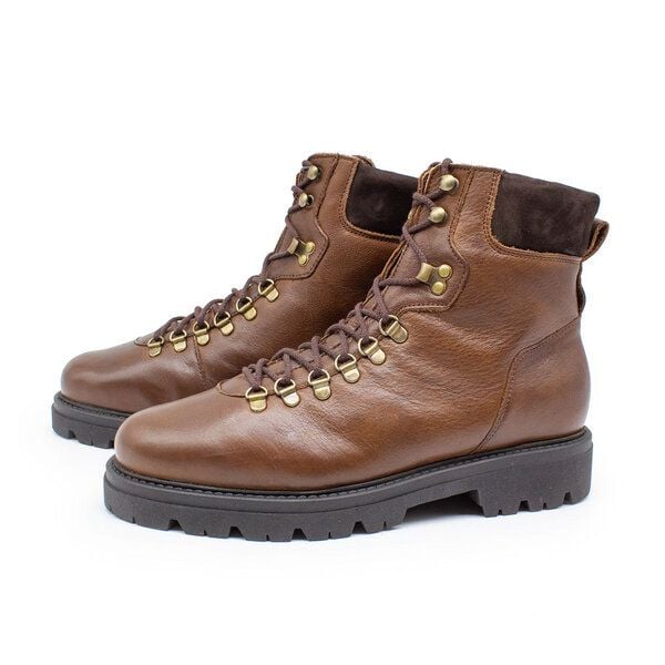 Werner 1911 Bio-Herrenstiefel mit Lammfellfutter - Polarwolf - cognac - IVN-zertifiziert von Werner 1911