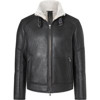 Werner Christ Lammfelljacke Basti im Biker-Look mit Kragenriegel in 52 von Werner Christ