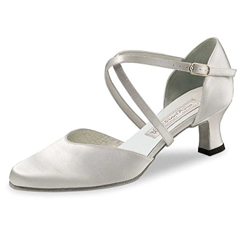 Werner Kern - Damen Tanzschuhe/Brautschuhe Patty 5,5 - Satin Weiß - 5,5 cm [UK 3] von Werner Kern