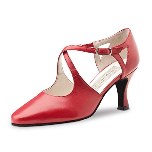 Werner Kern - Damen Tanzschuhe Ines 6,5 Leder Rot [UK 3] von Werner Kern