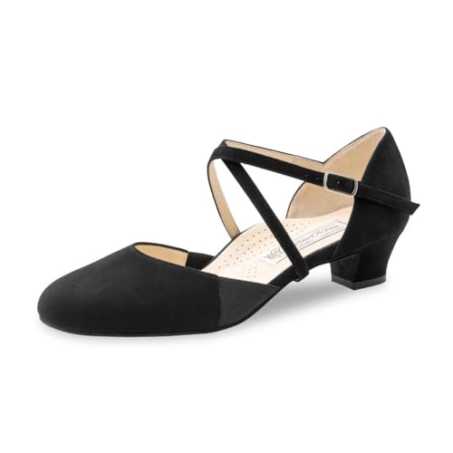 Werner Kern Damen Tanzschuhe Ronja 3,4 - Veloursleder Schwarz - Größe: EU 38 2/3 von Werner Kern