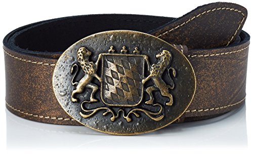 Werner Trachten Unisex Gürtel Trachtengürtel, Gr. 120 cm, Braun (braun rugato 565) von Werner Trachten