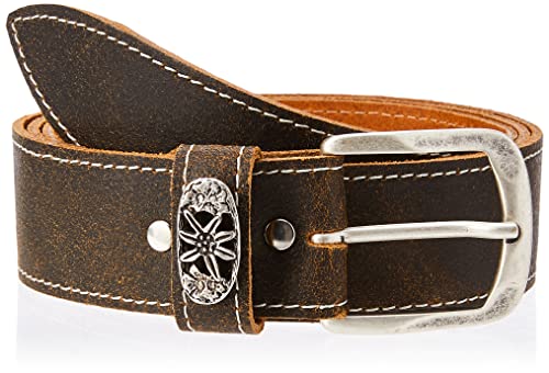 Werner Trachten Unisex Trachtengürtel Gürtel, Braun (Rustico braun 101), 100 cm von Werner Trachten