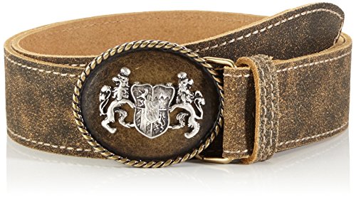 Werner Trachten Unisex Trachtengürtel Gürtel, Braun (Rustico braun 101), 115 cm von Xamic