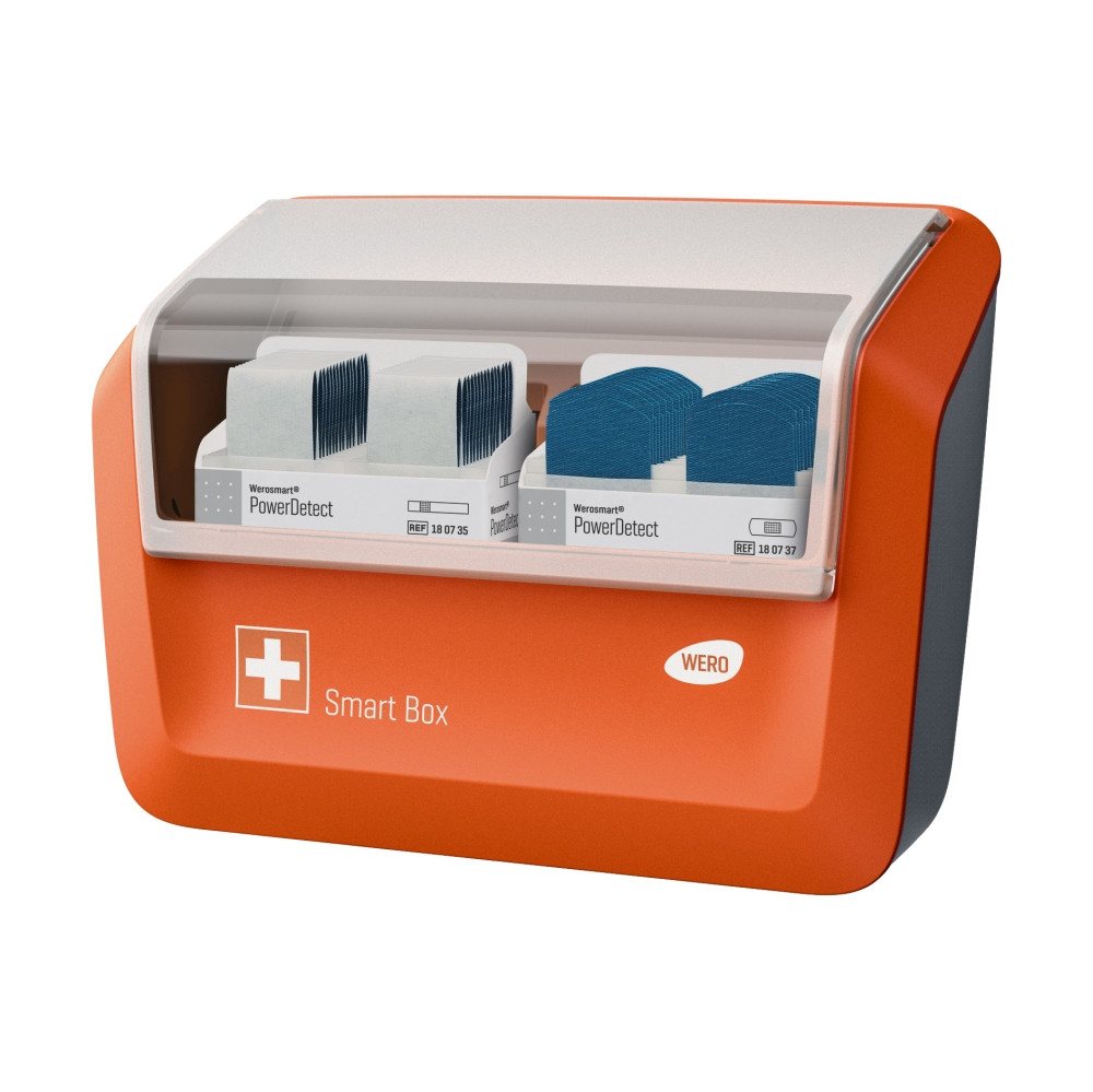 Werosmart® Pflasterspender Smart Box® Pflasterspender gefüllt mit PowerDetect Pflaster von Werosmart®