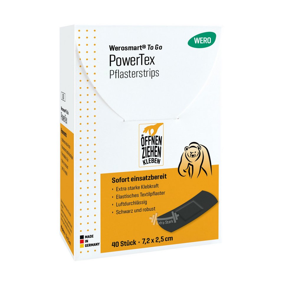 Werosmart® Wundpflaster Werosmart® To Go PowerTex Sofortpflaster (Pflasterstrips, 40 St) von Werosmart®