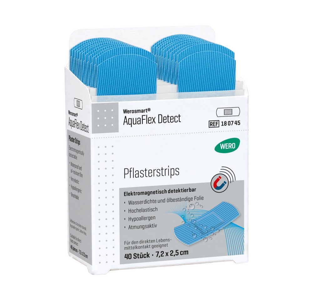 Werosmart® Wundpflaster AquaFlex Detect Wundpflaster (Einsatz, 40 St), Pflasterstrips von Werosmart®
