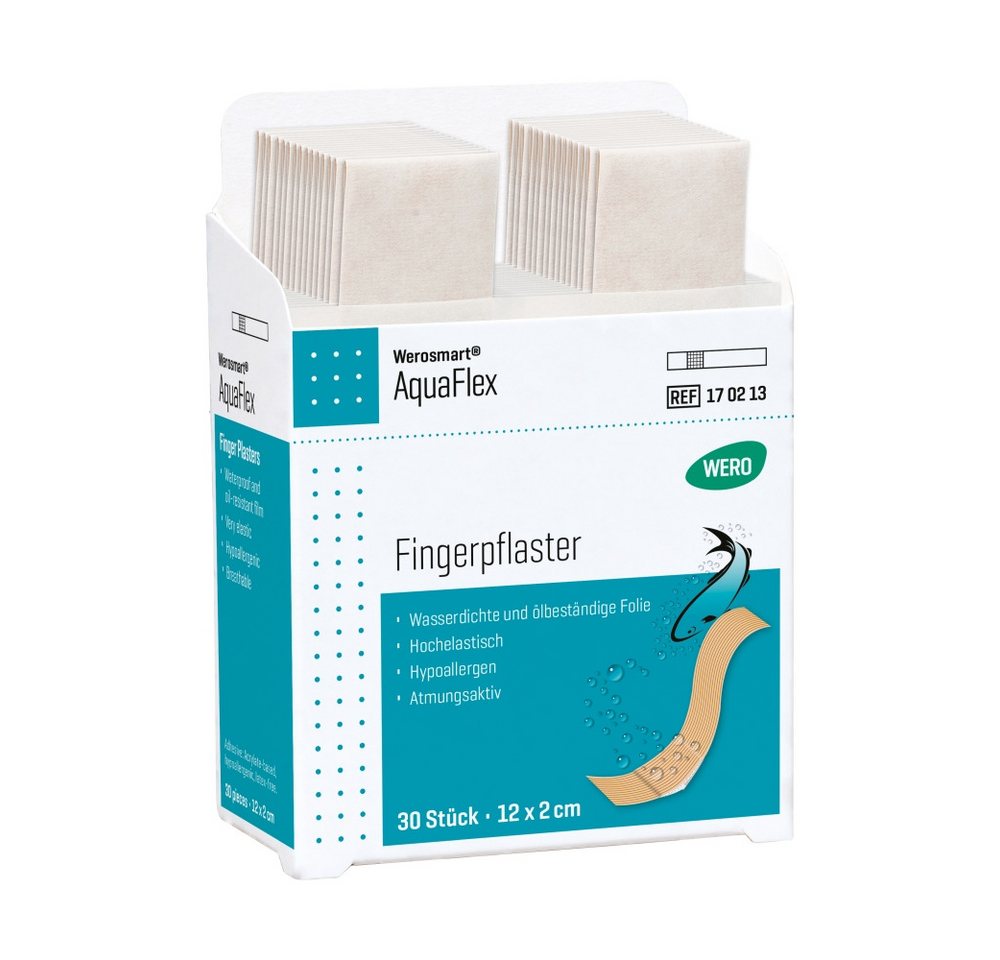 Werosmart® Wundpflaster Werosmart® AquaFlex Pflasterstrips (Einsatz, 30 St), Fingerpflaster von Werosmart®