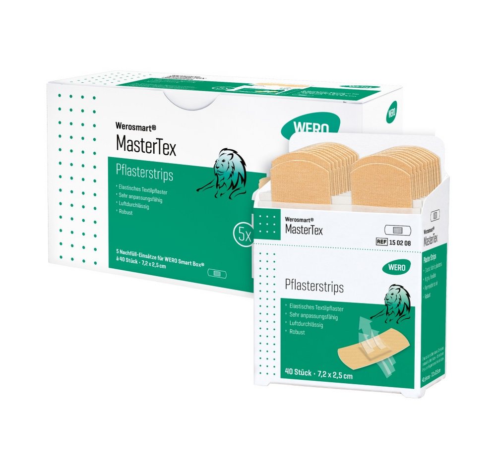 Werosmart® Wundpflaster Werosmart® MasterTex Wundpflaster (Einsätze, 200 St), Pflasterstrips von Werosmart®