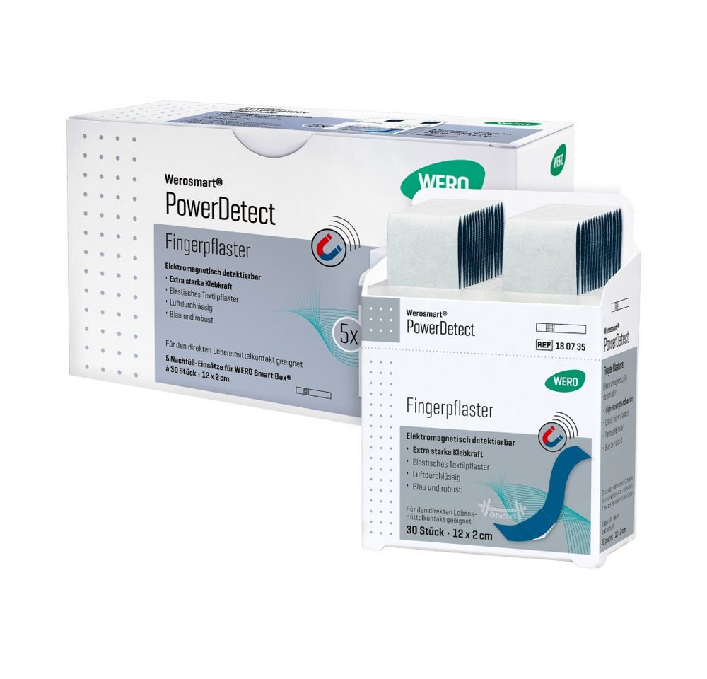 Werosmart® Wundpflaster PowerDetect Pflaster (5 Einsätze, 150 St), Fingerpflaster von Werosmart®