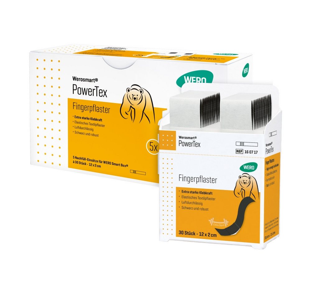 Werosmart® Wundpflaster Werosmart® PowerTex Pflaster (5 Einsätze, 150 St), Fingerpflaster von Werosmart®