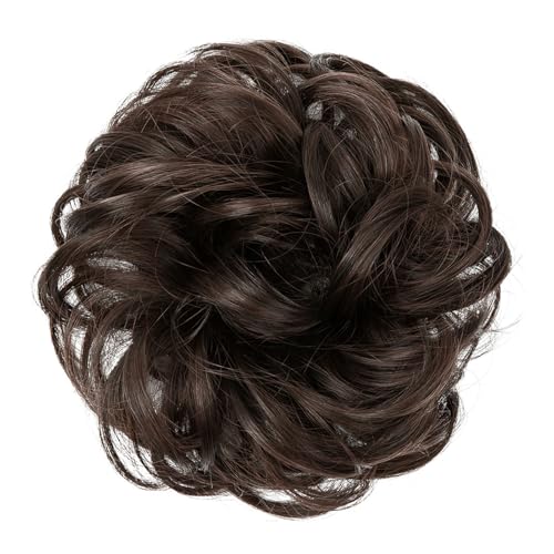 Haarteil mit Gummiband Flauschige Perücken mit Lockigem Haar für Damen (Dunkelbraun) von Werownsgso