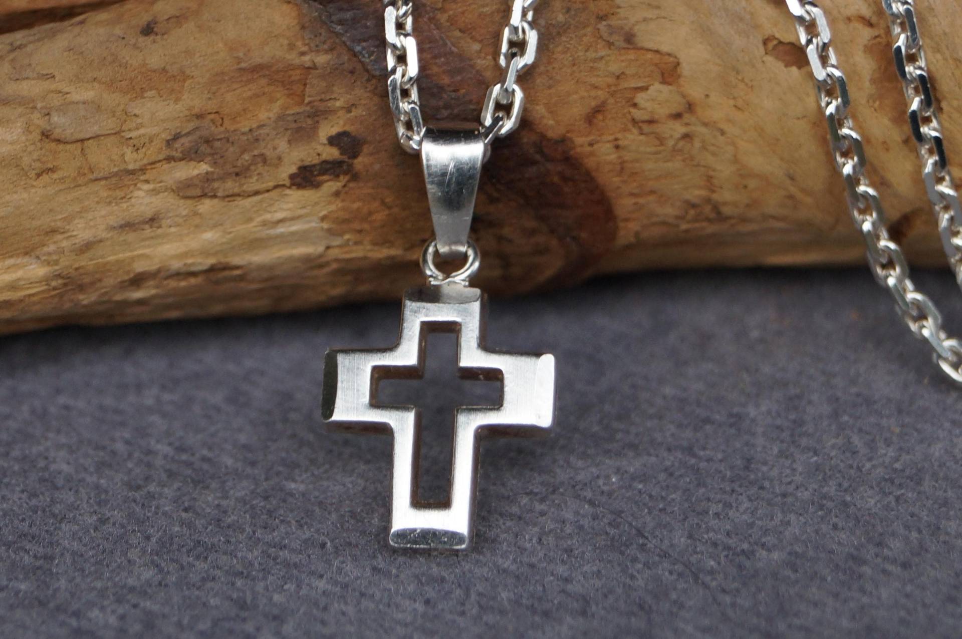 Vintage Kette Mit Anhänger Kreuz Silber 925/ - Gestempelt 15, 9x11, 3mm Ankermuster Länge 42, 5cm Federring Sehr Gut Erhalten Gereinigt von WertGeschaetzt