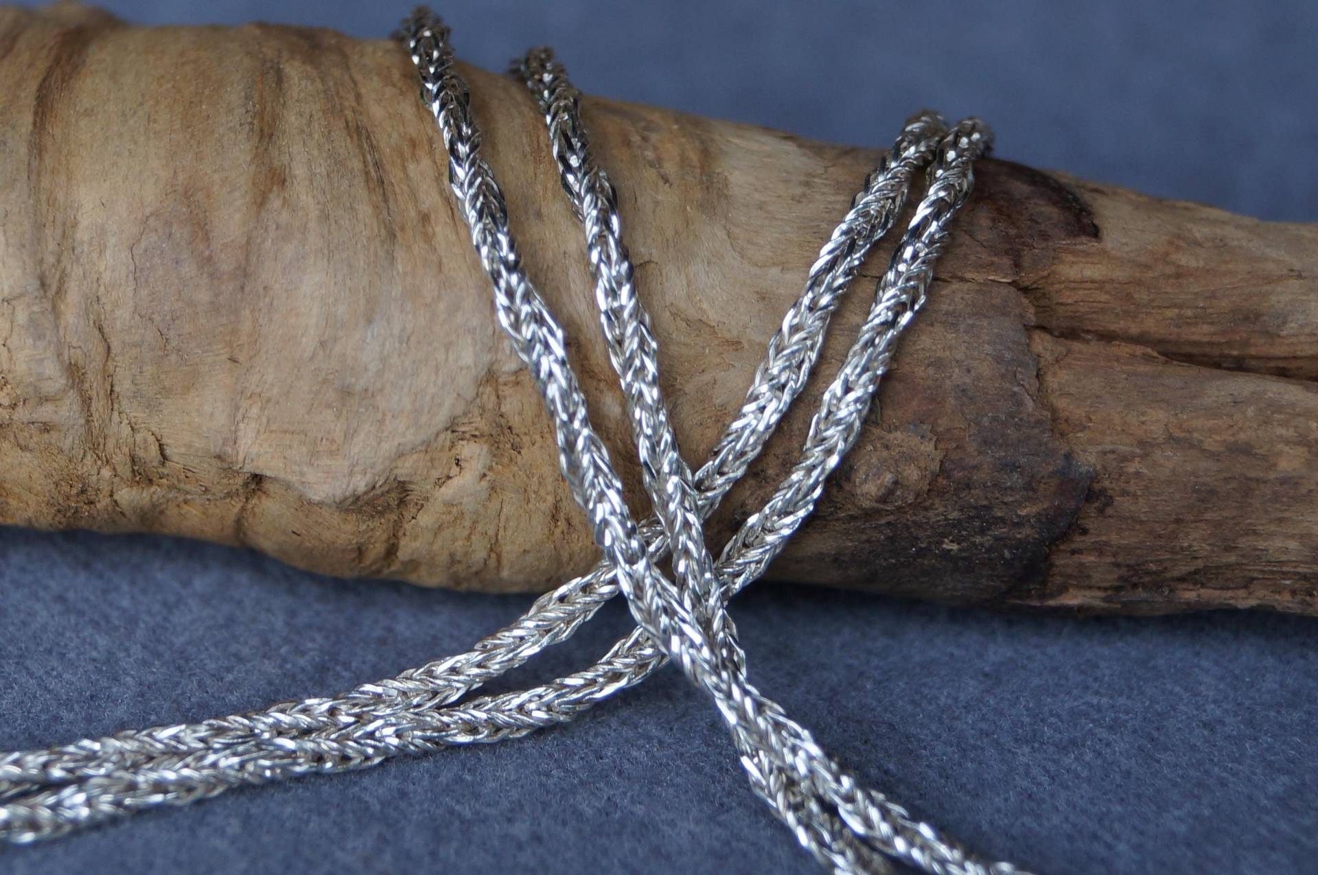 Vintage Kette Silber 835/ - Gestempelt 60cm Federringverschluß Madeira-Muster Sehr Gut Erhalten Und Gereinigt von WertGeschaetzt