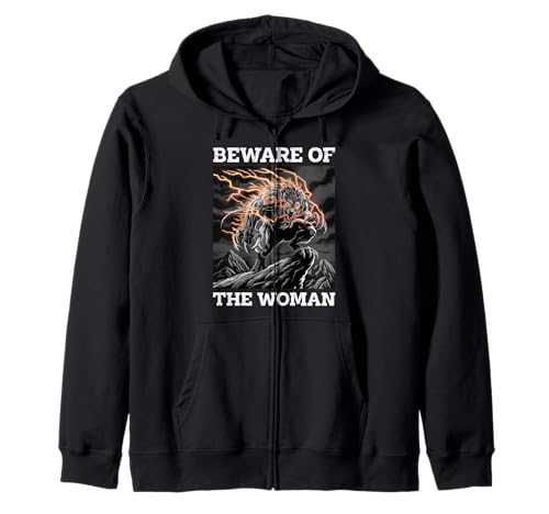 Werwolf BEWARE OF THE WOMAN Lustiges Alpha Wolf Kapuzenjacke von Werwolf T-Shirt Herren Alpha Wolf Kostüm Wölfe