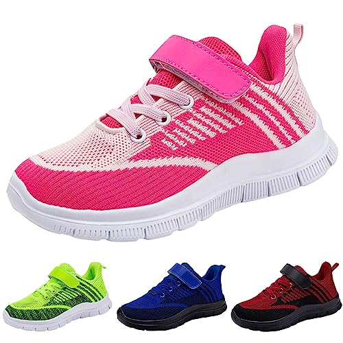Wesaloes Sportschuhe Kinder Jungen Turnschuhe Mädchen Straßenlaufschuhe Leicht Mesh Hallenschuhe Laufschuhe Atmungsaktive Schuhe Kinder Klettverschluss Sneaker Fitnessschuhe (38 Big Kids) von Wesaloes