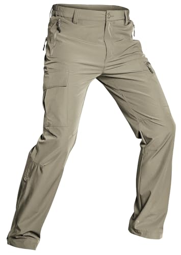 Wespornow Outdoor-Hosen-für-Herren-Wanderhose-Wasserdicht-Trekkinghose-Sommer Atmungsaktiv Outdoorhose Stretch Taktische Hose Baggy Arbeitshosen Funktionshose mit 5 Taschen (Salbeigrün, M) von Wespornow