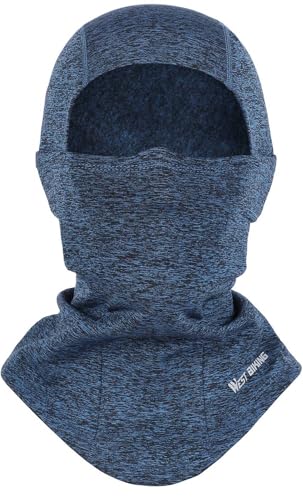 West Biking Sturmhaube Motorrad, Winter Gesichtsmaske Skimaske Winddichte Atmungsaktiv Warme Fahrrad Sturmmaske Herren Damen, Thermo Fleece Balaclava Motorrad Sturmhaube Maske Gesichtshaube (blau*1) von West Biking
