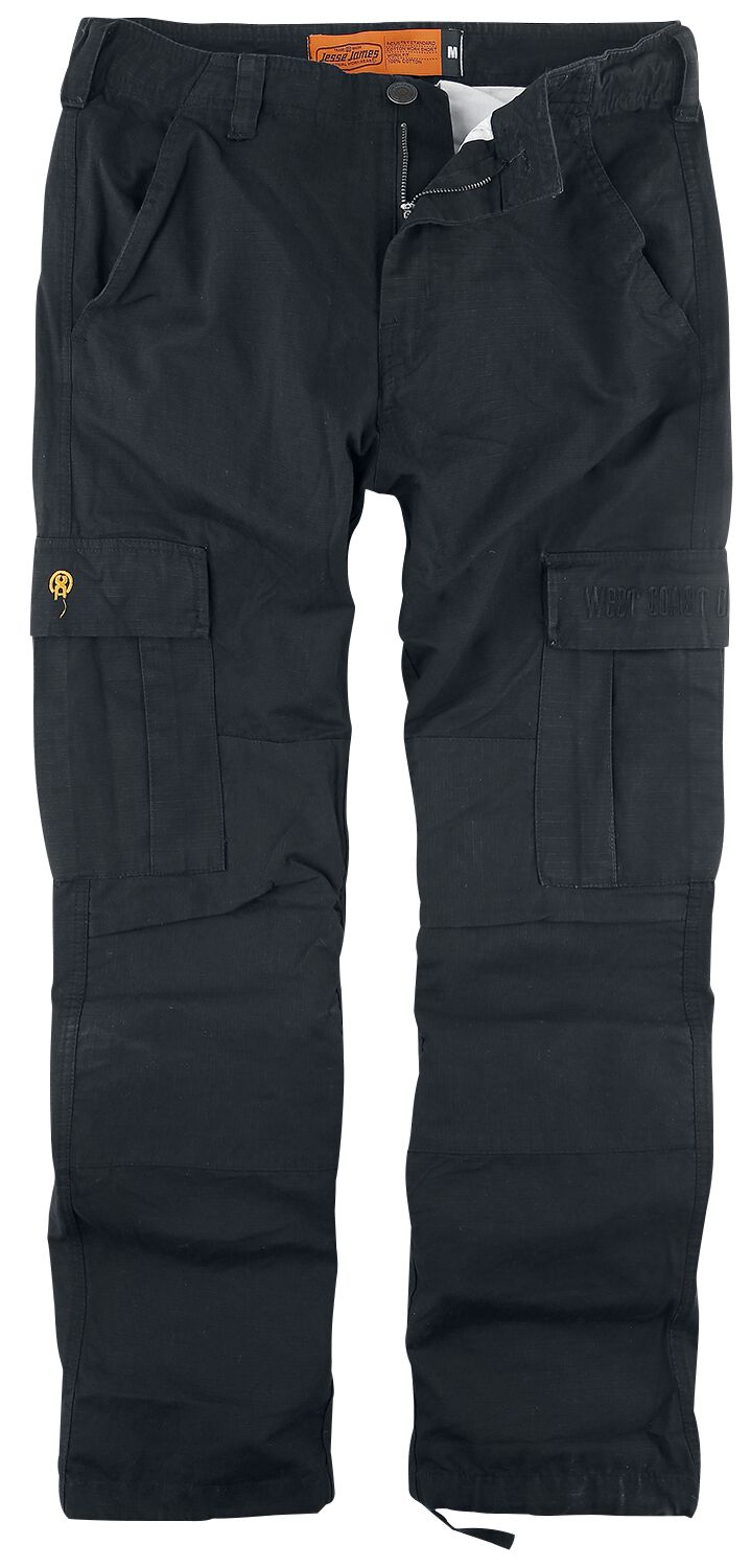 West Coast Choppers - Rockabilly Cargohose - Caine Ripstop Cargo Pants - S bis 3XL - für Männer - Größe S - schwarz von West Coast Choppers