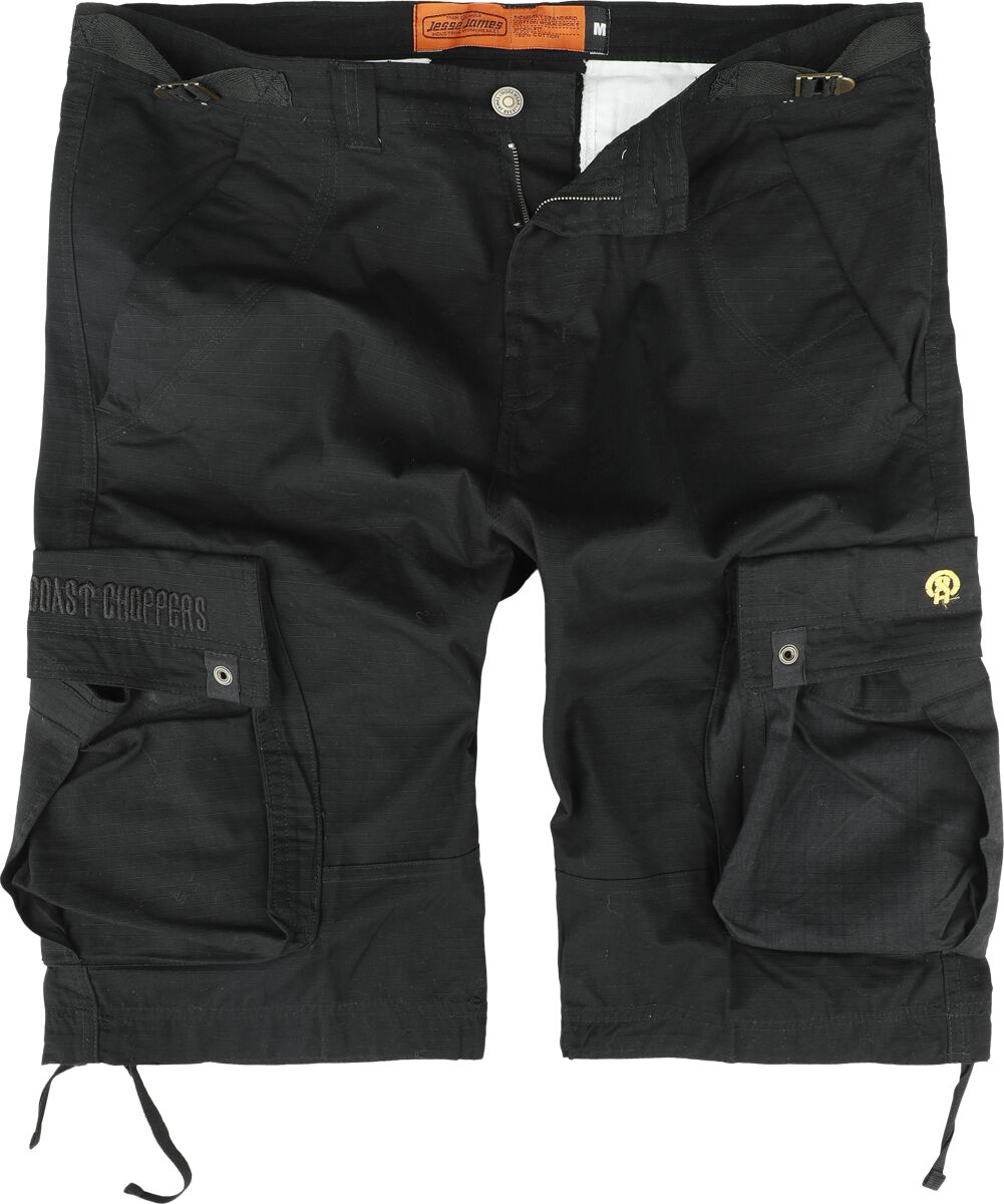 West Coast Choppers Short - Caine Ripstop Cargo Shorts - S bis 3XL - für Männer - Größe M - schwarz von West Coast Choppers