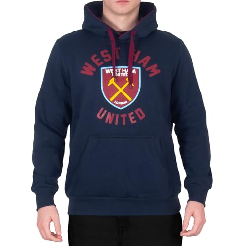 West Ham United FC - Herren Fleece-Kapuzenpullover mit Grafik-Print - Offizielles Merchandise - Geschenk für Fußballfans - M von West Ham United FC