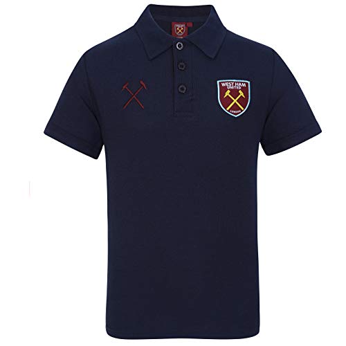West Ham United FC - Herren Polo-Shirt mit Vereinswappen - Offizielles Merchandise - Geschenk für Fußballfans - Dunkelblau - 3XL von West Ham United FC