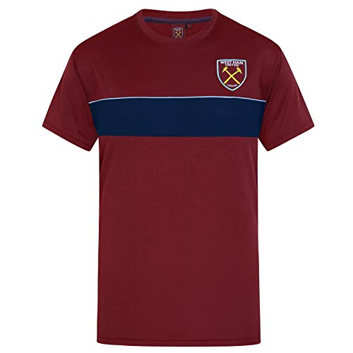 West Ham United FC - Herren Trainingstrikot aus Polyester - Offizielles Merchandise - Geschenk für Fußballfans - Weinrot - 3XL von West Ham United FC