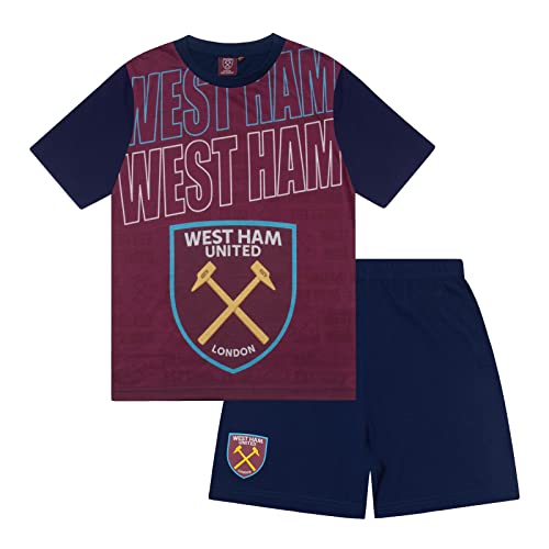 West Ham United FC - Kinder Schlafanzug-Shorty - Offizielles Merchandise - Geschenk für Fußballfans - - 10-11 Jahre von West Ham United FC