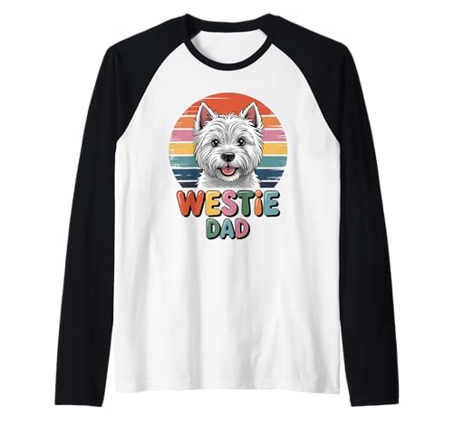 Herren Retro Westie Dad West Highland White Terrier Raglan Herren Retro Westie Dad West Highland White Terrier Raglan von West Highland White Terrier Lover Gifts