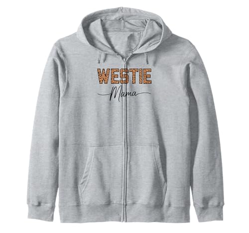 Leopardenmuster Westie Mama West Highland White Terrier Kapuzenjacke Leopardenmuster Westie Mama West Highland White Terrier Kapuzenjacke von West Highland White Terrier Lover Gifts