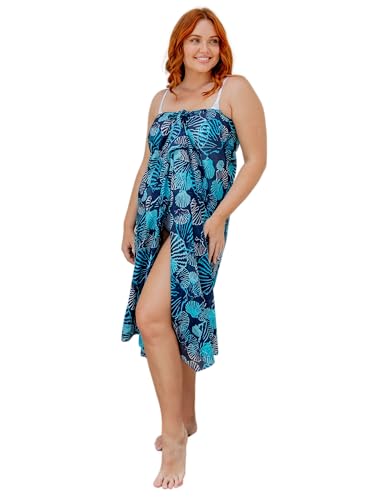 West Indies Tragen Sie 100% reine weiche Baumwolle Damen Designer Sarong Pareo Badeanzug Cover Up – viele schöne Farben und Designs, Ocean Floor Navy, Einheitsgröße West Indies Tragen Sie 100% reine weiche Baumwolle Damen Designer Sarong Pareo Badeanzug Cover Up – viele schöne Farben und Designs, Ocean Floor Navy, Einheitsgröße von West Indies