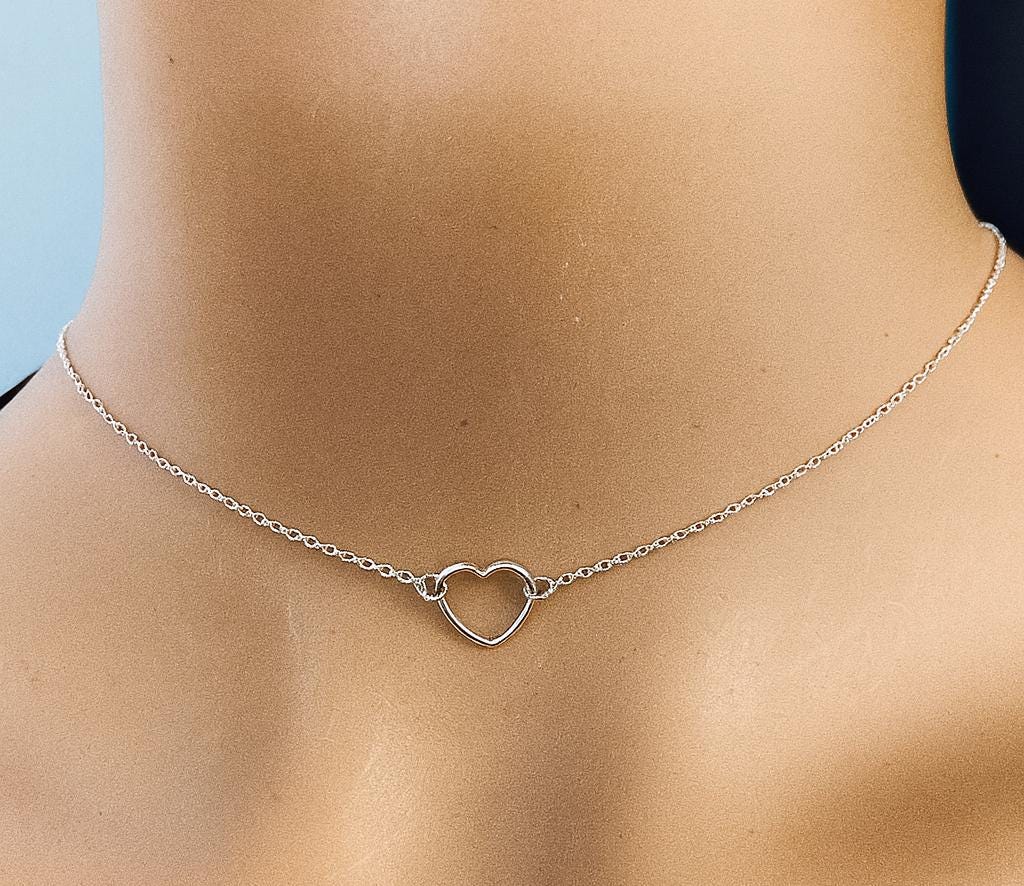 sterling Silber Floating Heart Halskette - 925Er Charm sterling Silber Floating Heart Halskette - 925Er Charm von West9th
