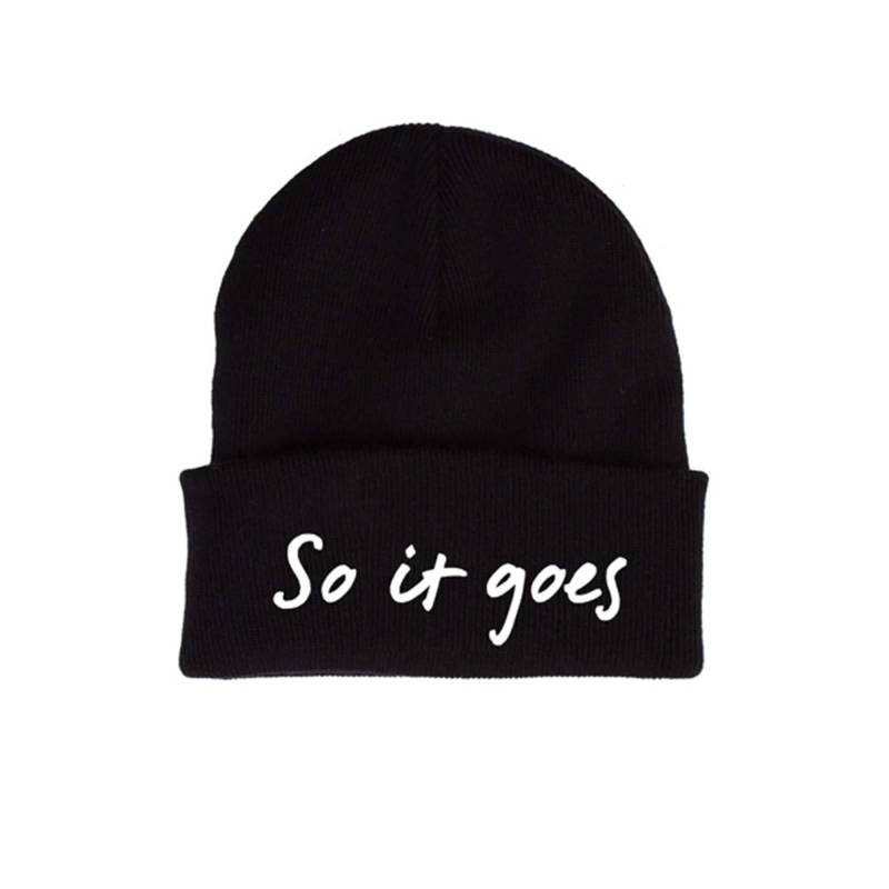 Es Geht Also Beanie Kurt Vonnegut Zitat, Slaughtehouse Five, Katzenwiege, Kilgore Forelle, Antikriegshutmütze von WestAndGeneral