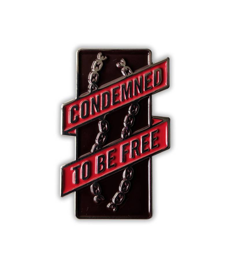 Jean-Paul Sartre Inspirierte Emaille Pin, Condemned To Be Free Existentialismus, Philosophie, Übelkeit, Philosophie Button, Pin von WestAndGeneral