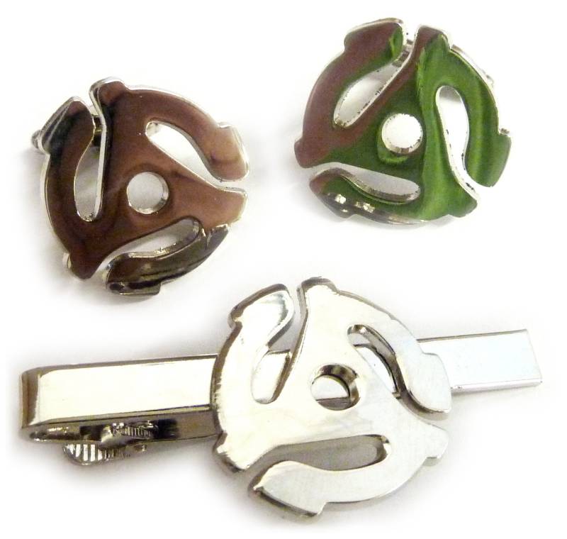 45 Rpm Schallplatte Dj Symbol Krawatten Clip & Manschettenknöpfe Set von WestCoastPins