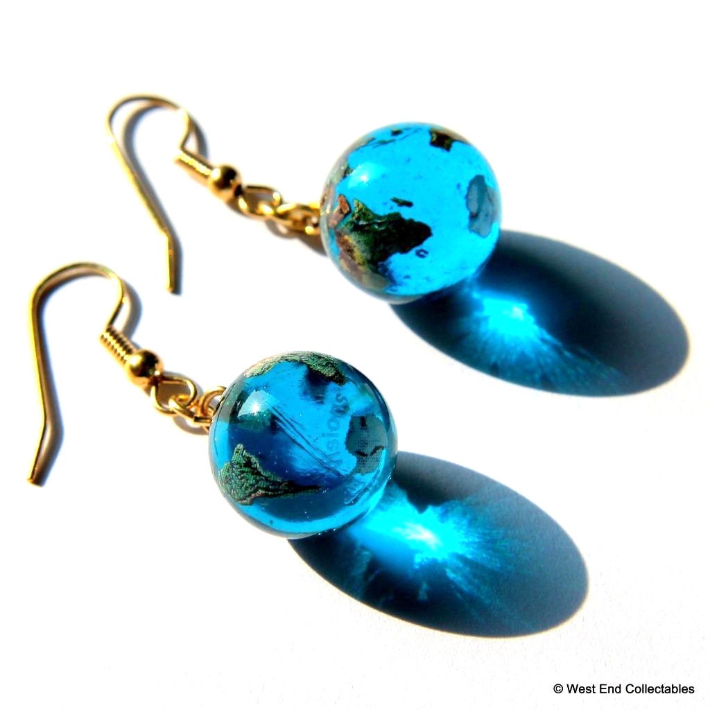 Planet Erde Ohrringe - Glasmurmeln Raum Geschenk Schmuck 15 Mm | 0, 5 " Kugeln Mit Atemberaubenden Details World Astronomy Science Planet Erde Ohrringe - Glasmurmeln Raum Geschenk Schmuck 15 Mm | 0, 5 " Kugeln Mit Atemberaubenden Details World Astronomy Science von WestEndCollectables