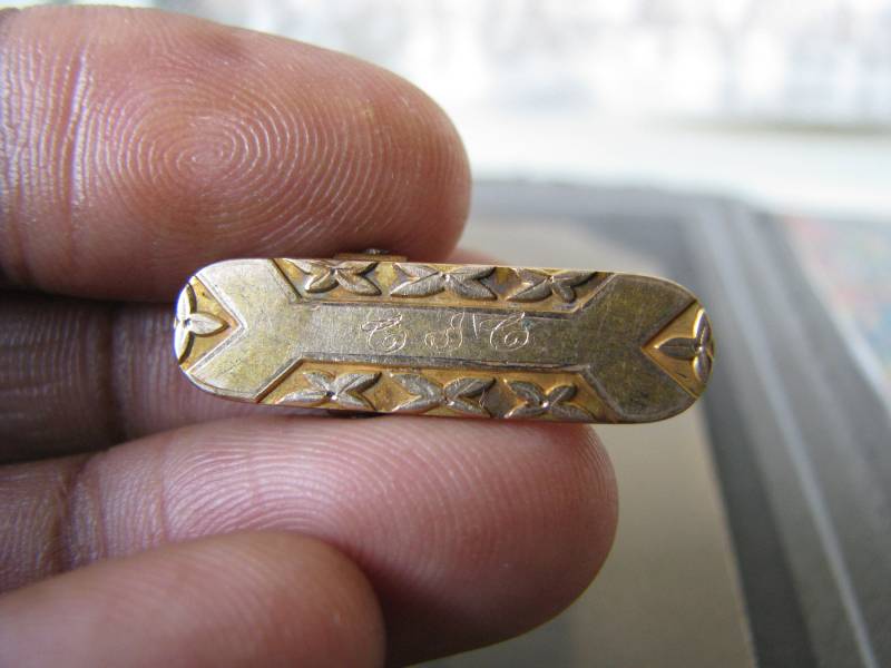 Antik Anzug Accessoires, Krawattenclip, Gold Filled Initial Monogramm Edwardian Geschenke Für Bräutigam von WestEndMarket