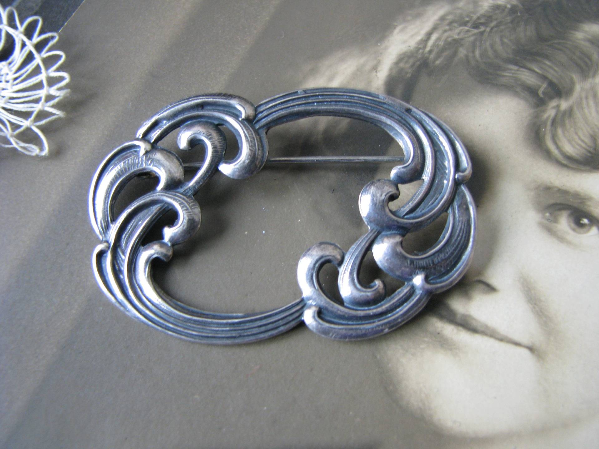 Jugendstil Silber Brosche, Sterling Antik Brosche Jugendstil Silber Brosche, Sterling Antik Brosche von WestEndMarket