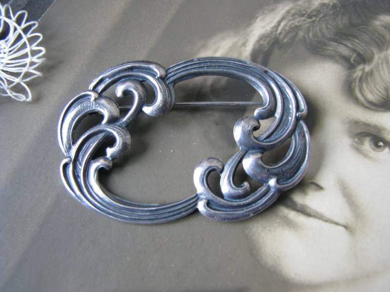 Jugendstil Silber Brosche, Sterling Antik Brosche Jugendstil Silber Brosche, Sterling Antik Brosche von WestEndMarket