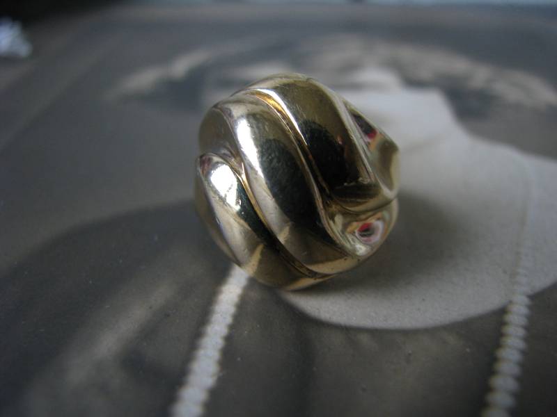 Vintage Vermeil Ring, Sterling Silber Wave Vergoldeter 1980Er Jahre Statement Schwerer Mode Ring von WestEndMarket