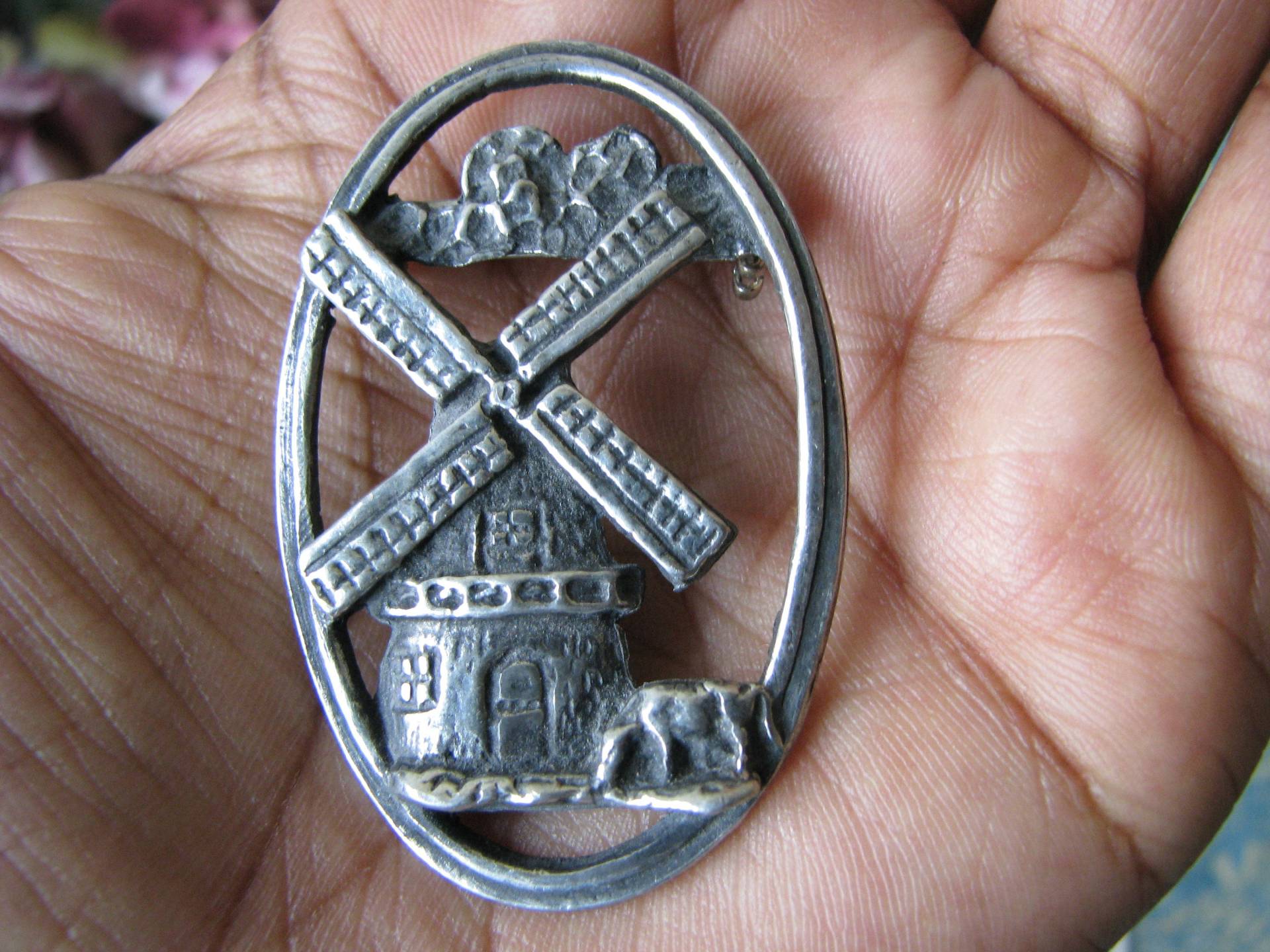 Windmühle Brosche, Vintage Zinn Pin, Novelty Brosche Windmühle Brosche, Vintage Zinn Pin, Novelty Brosche von WestEndMarket