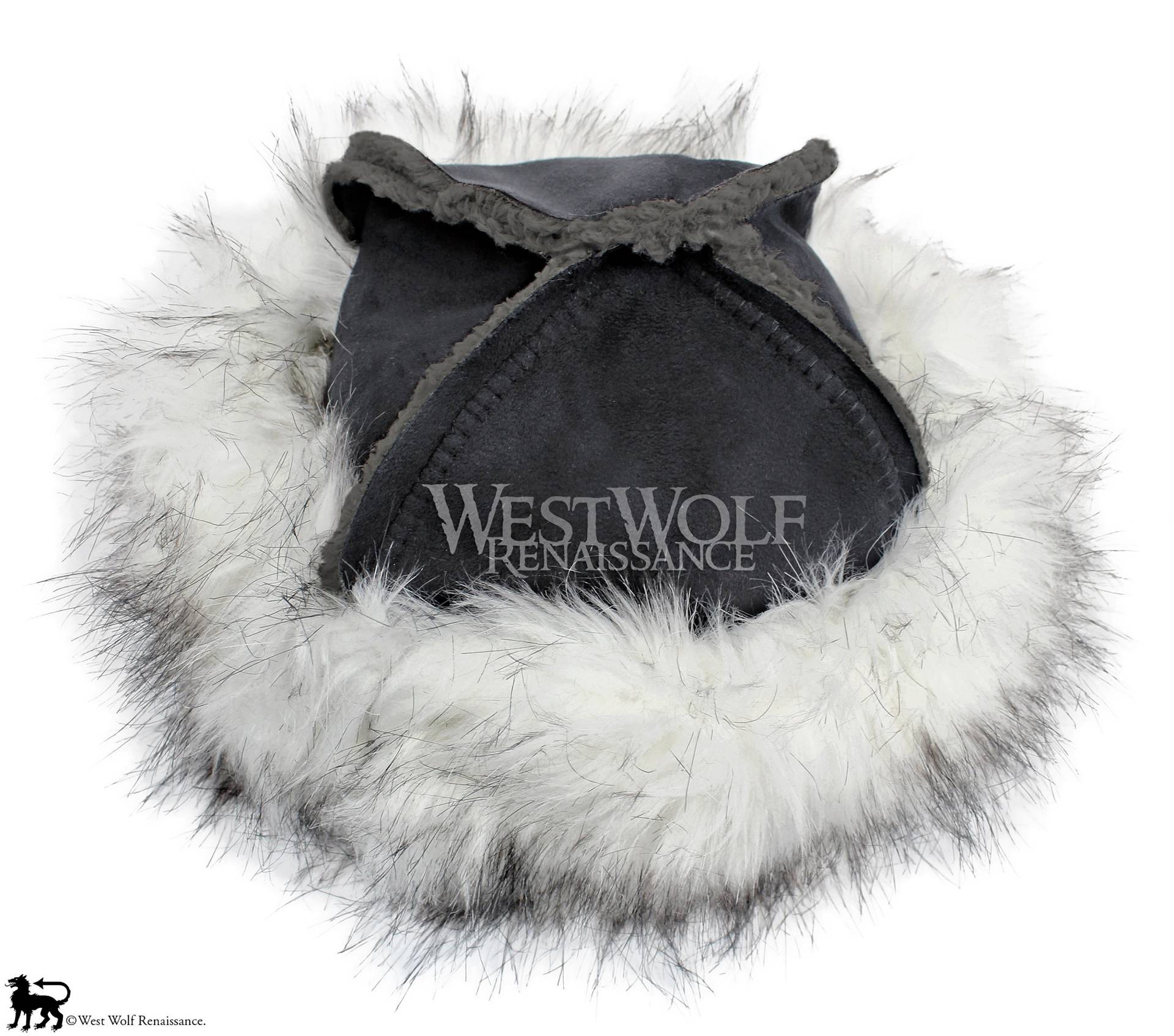 Schwarz Und Weiß Fuchs Pelz-Trimmed Wikinger Hut | Kunstpelz - Nordisch/Outdoor/Winter/Mütze/Norwegen/Kleidung Schwarz Und Weiß Fuchs Pelz-Trimmed Wikinger Hut | Kunstpelz - Nordisch/Outdoor/Winter/Mütze/Norwegen/Kleidung von WestWolfRenaissance