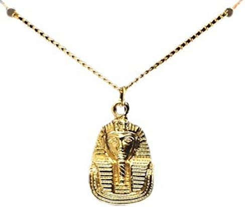 Alten Ägyptischen Königs Tutanchamun Anhänger und Kette – Gold plattiert mit Informationen über Schmuck der Alten Ägypter. Alten Ägyptischen Königs Tutanchamun Anhänger und Kette – Gold plattiert mit Informationen über Schmuck der Alten Ägypter. von Westair