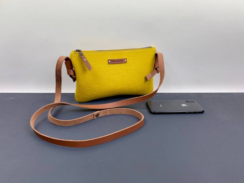 Kleines Damen Tasche Von Wollfilz in Gelb von WestermanBags