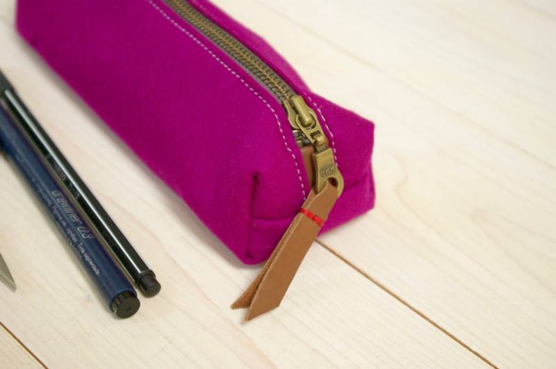 Tasche Federmappe Etui Aus Rosa Filz Kleine Handtasche Für Schule Beruf Und Freizeit von WestermanBags