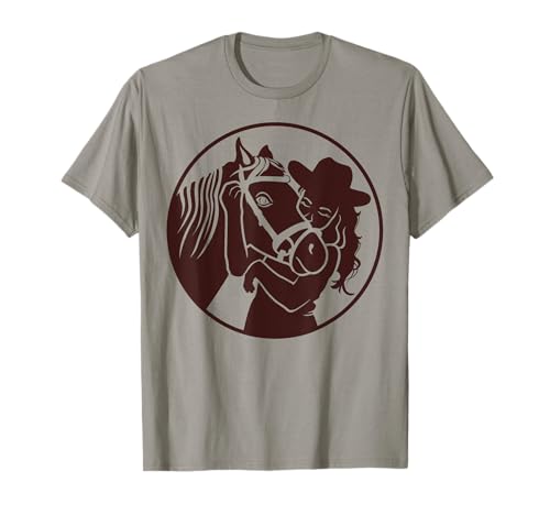 Cowgirl mit Pferd Western Country Outfit Damen Mädchen T-Shirt Cowgirl mit Pferd Western Country Outfit Damen Mädchen T-Shirt von Western Apparel For Women And Girls