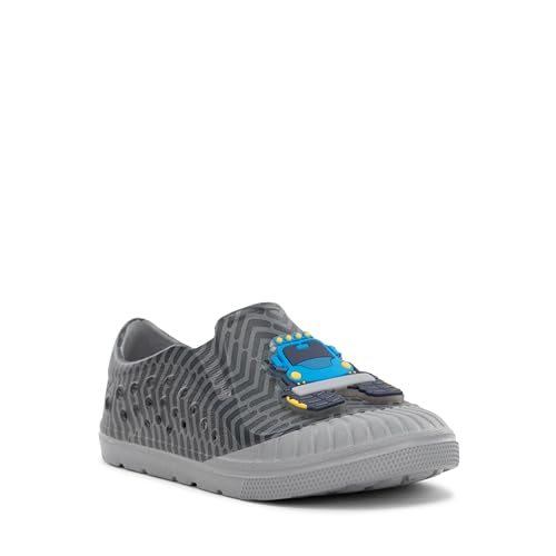 Western Chief Kids Parker Slip-Ons – wasserfreundliche EVA-Schuhe mit 3D-Akzenten, geformtem Fußbett und rutschfester Außensohle, perfekt für aktive Jungen und Mädchen, Lkw, 30 EU von Western Chief